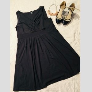 Lands End Black Knit Dress